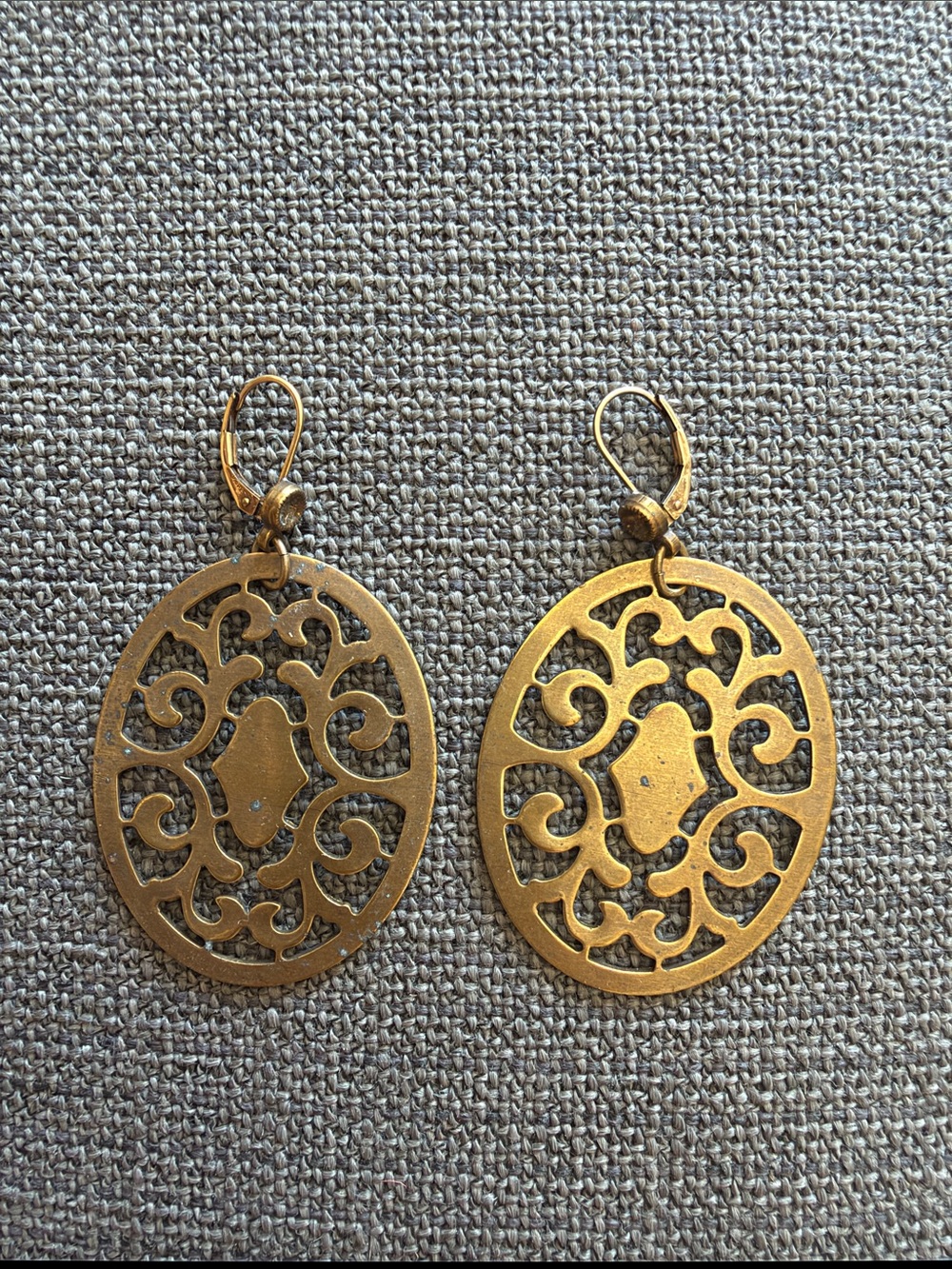 Bronze gold earrings